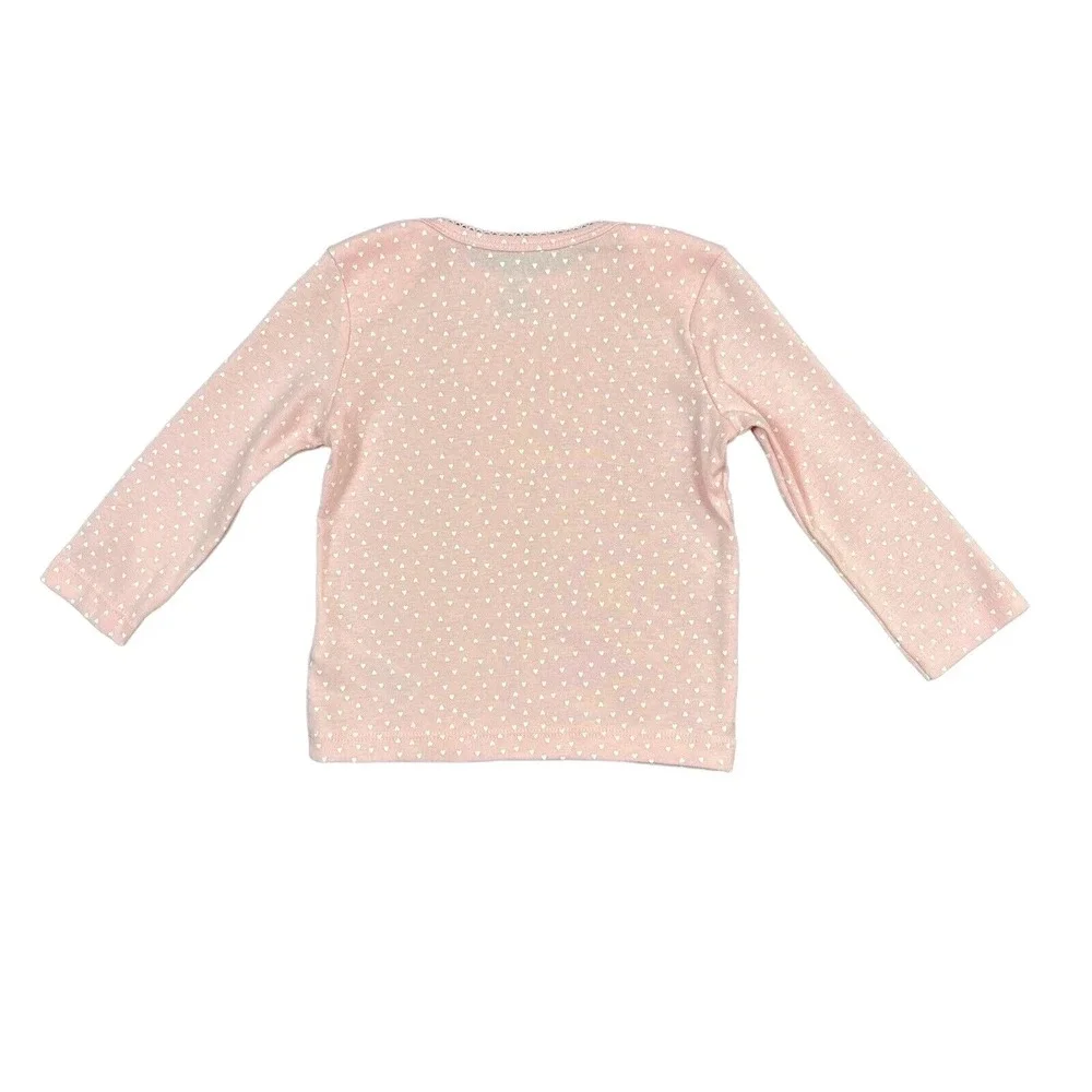 Carters Baby Girls 3pc Outfit Tops & Leggings Set Size 6 Months Pink-White-Black